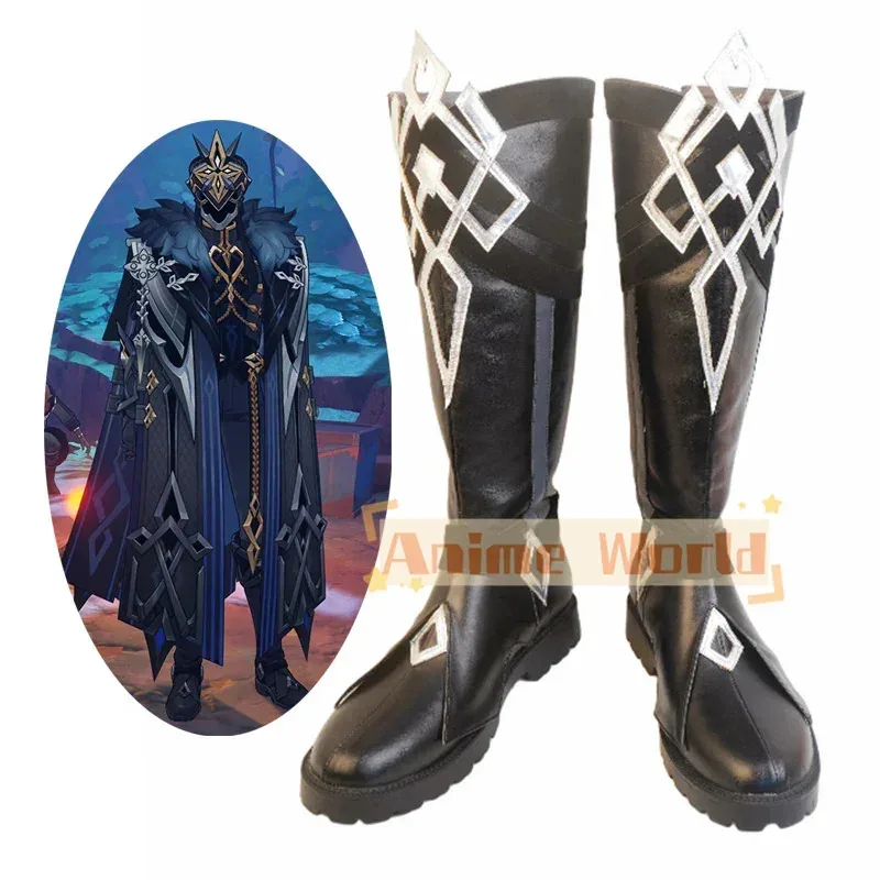 

The Eleven Fatui Harbingers The Captain Il Capitano Обувь Сапоги для косплея на заказ Хэллоуин