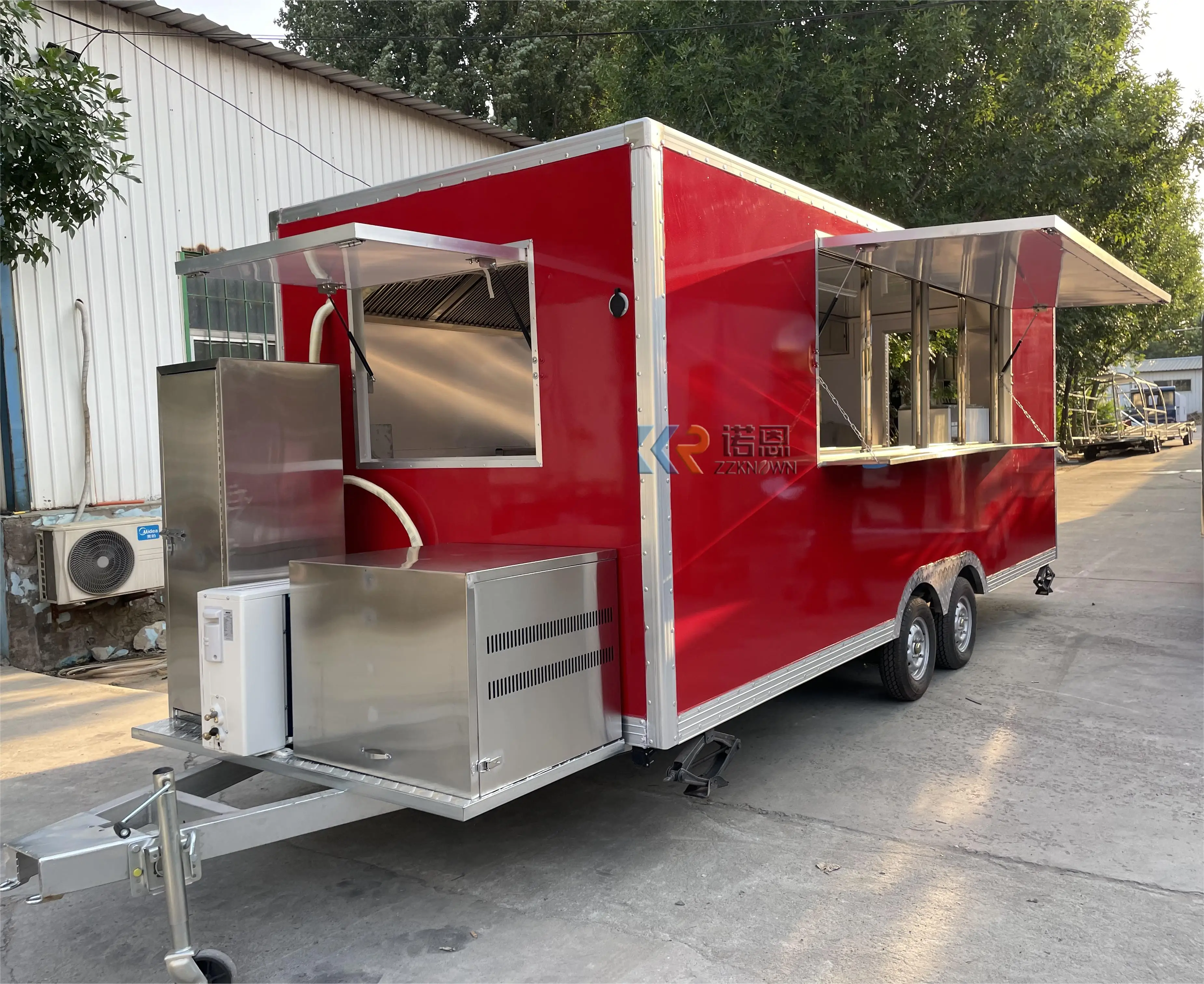 New DOT Concession Food Trailer Full Kitchen Mobile Coffee Cart for Ice Cream for Restaurant and Hotel Use