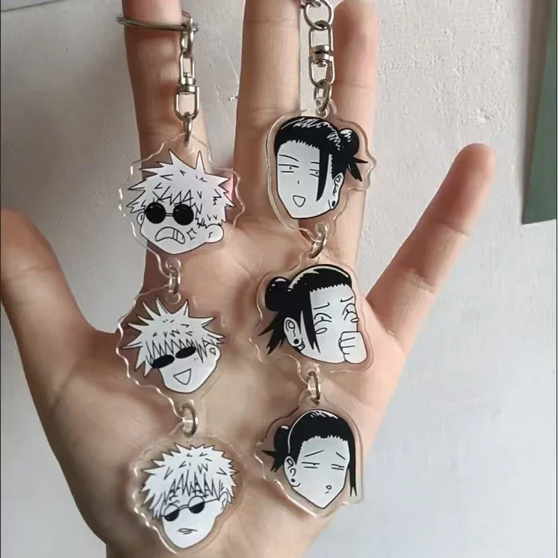 2025 New Anime Acrylic Key Chain Funny Emoticons Pendant Keyring christmas gift
