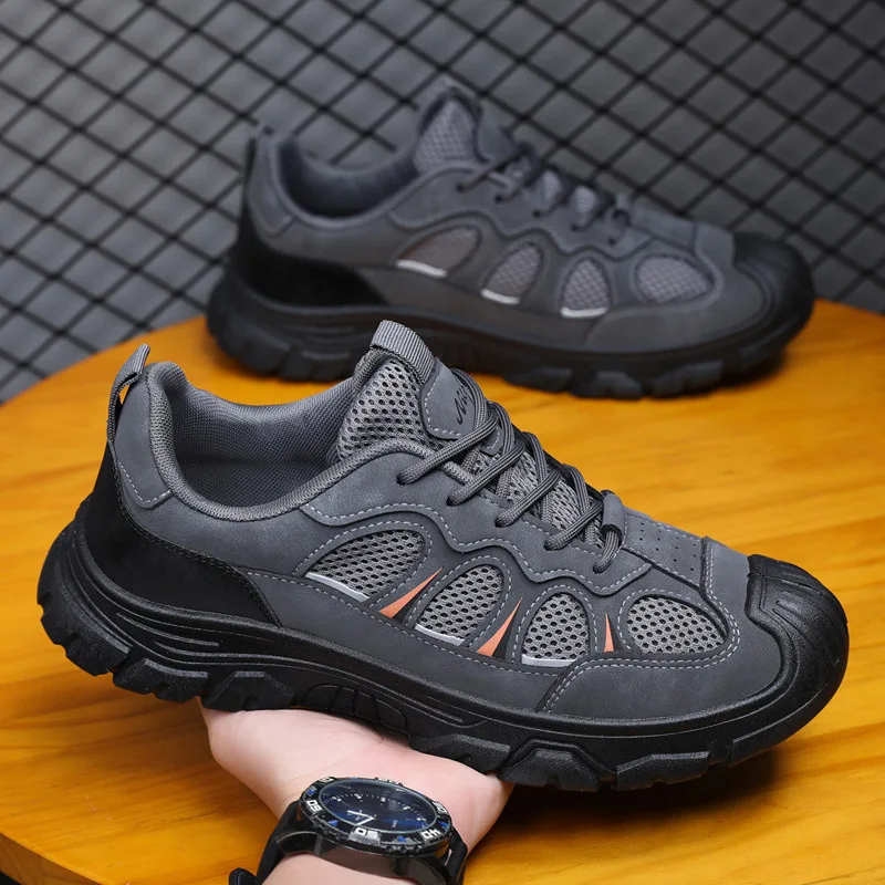 Autumn New Men's Causal Sneakers 2024 Fahion Lace Up Platform Shoes for Men Outdoor Male Anti-slip Increase Height Hiking Shoes