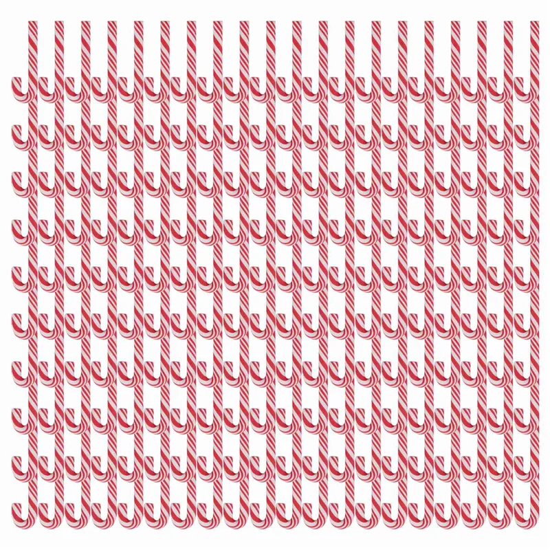 AB08-120Pcs Red And White Handmade Christmas Candy Cane Miniature Food Dollhouse Home Decor Clay Candy Cane