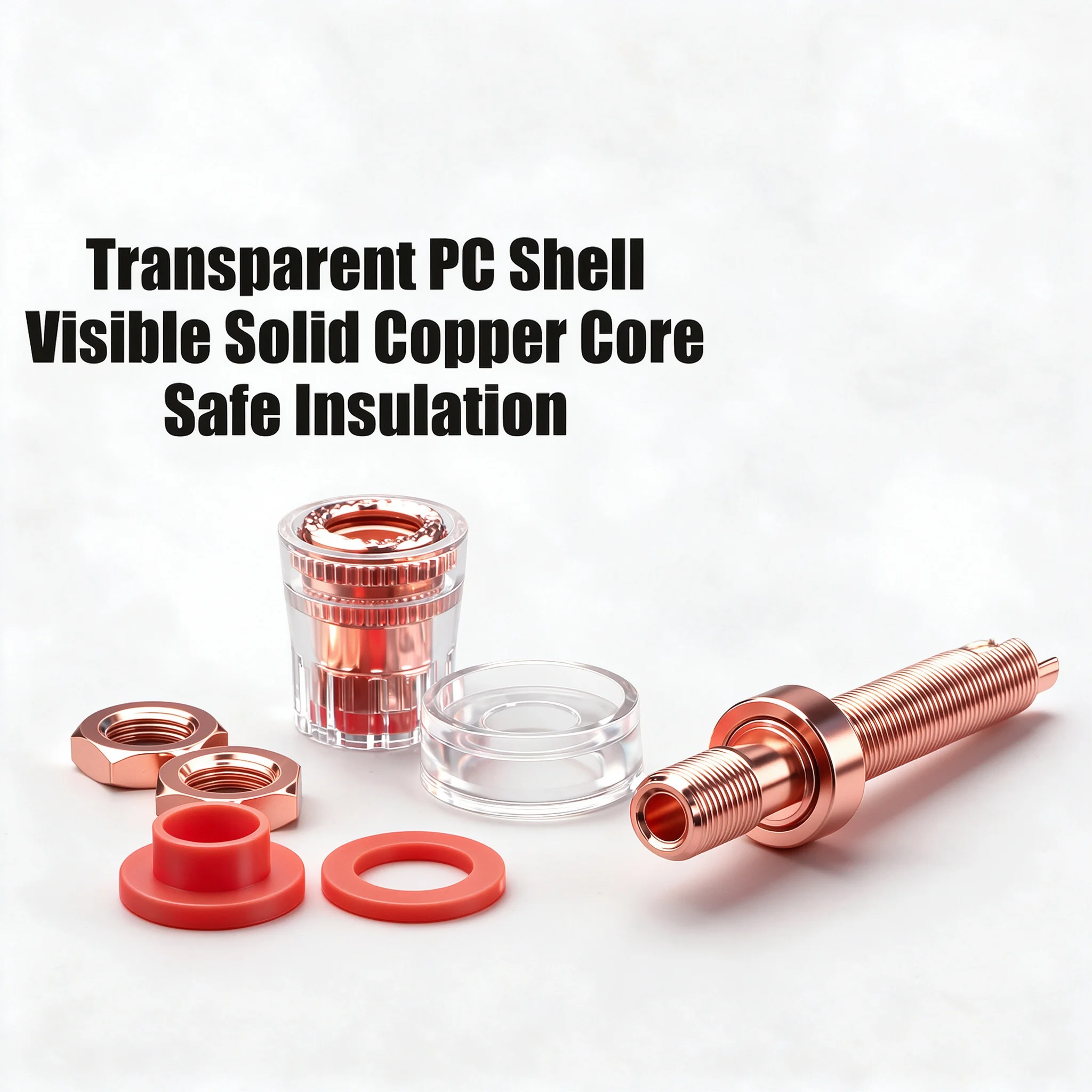 Preffair Binding Post Pure Copper plated Speaker Terminal Binding Post 4MM Banana Plug Socket Connector