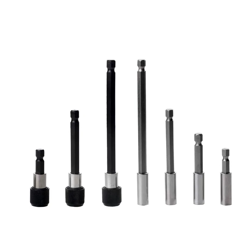 Batch head extension rod electric drill joint extension rod 6.35mm magnetic inner hexagon 1/4 sleeve self-locking connecting rod