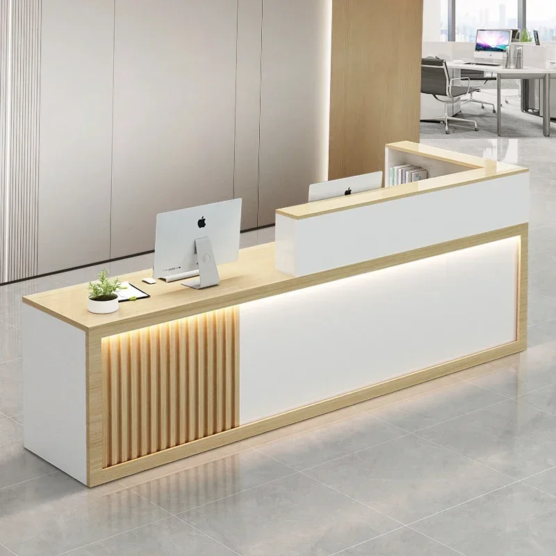 

Glamour Salon Bar Luxury Unique Checkout Counter Professional Commercial Reception Desk Simple Mostrador Commercial Furniture