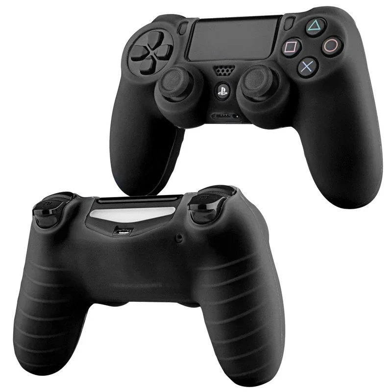 Silicone Case for PS4 Controller - Protective Skin for PS4 Pro/Slim Controller + Thumb Grips Joystick Caps image 4