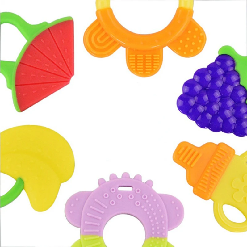 Baby Silicone Training Toothbrush Safe Toddle Teether Chew Toys Teething Ring Gift Infant Baby Chewing