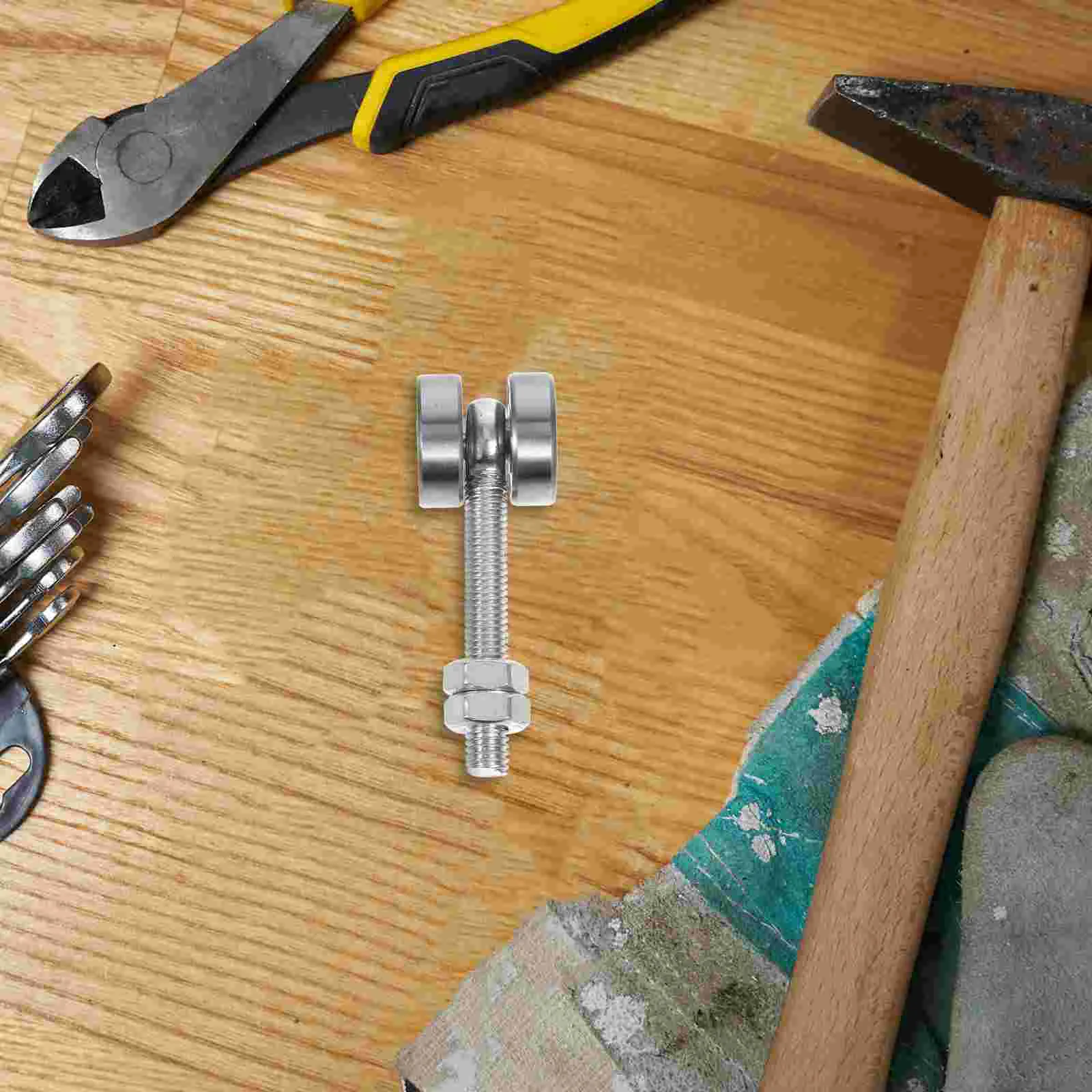 Two Bearings Sliding Door Roller Heavy Duty Trolley Assembly Double Wheel Pulley Block Steel Bearing Strut Channel Trolley