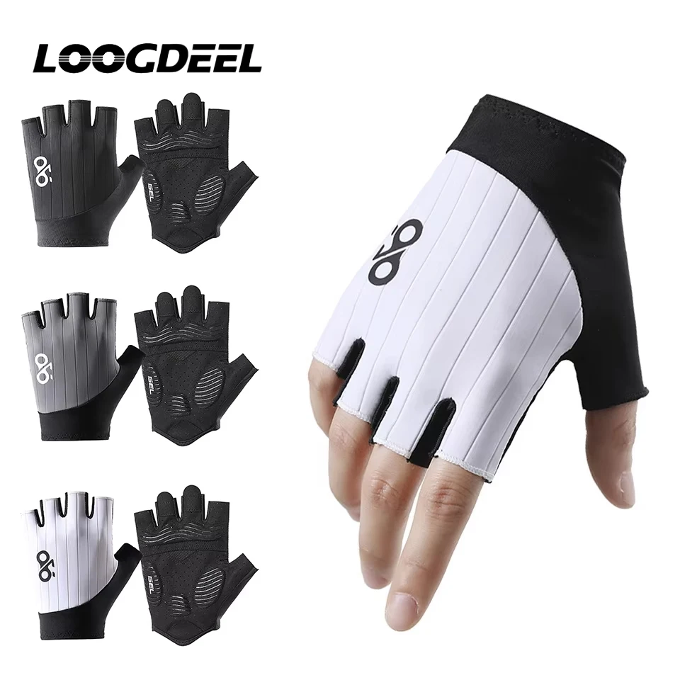 LOOGDEEL New Bike Gloves Half Finger MTB Cycling Gloves Anti-Slip Shock-Absorbing Breathable Gloves Summer Shorts Gloves