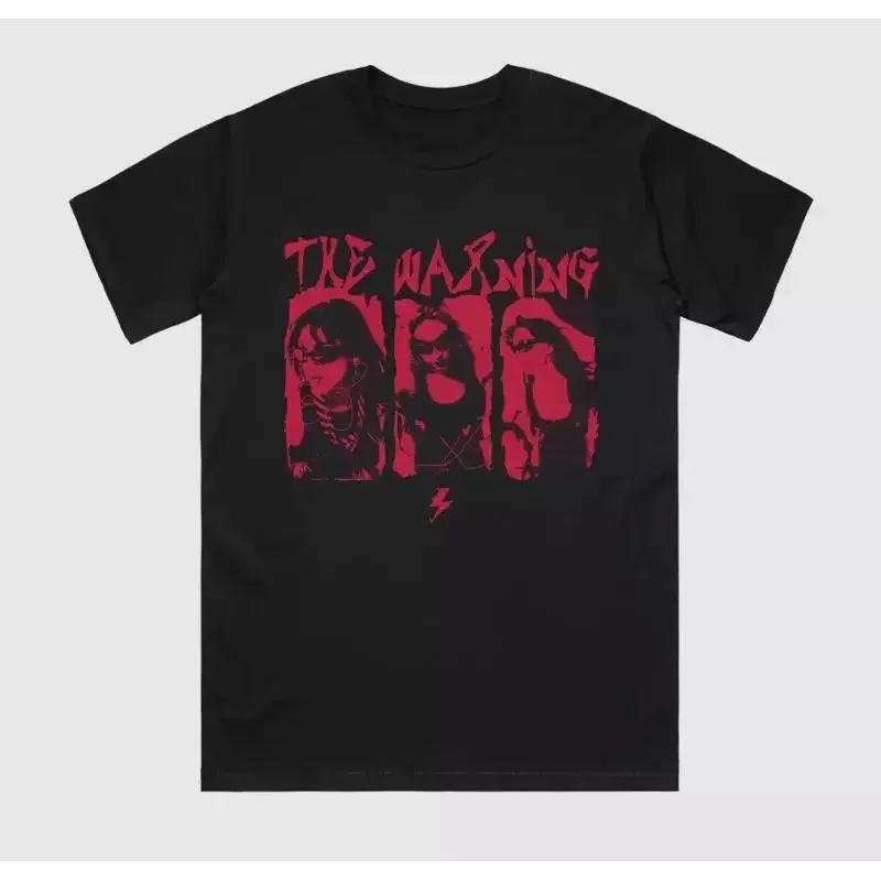 Vtg The Warning Band Cotton Black Full Size T Shirt Cool New