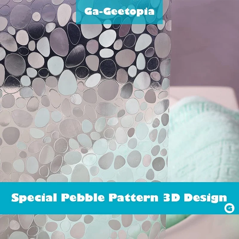 Transparent Shower Curtain Lining, Pebble Pattern Lightweight Plastic Bathroom Shower Curtain