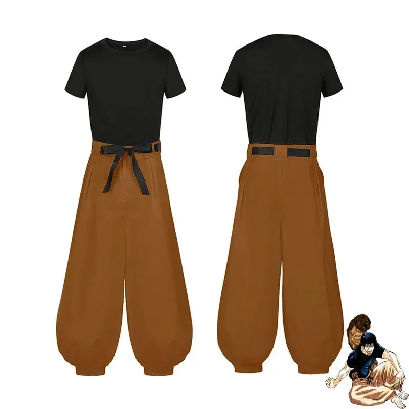 أزياء أنيمي Jujutsu Kaisen التأثيرية Fushiguro Toji سراويل علوية بأكمام قصيرة بدلة الهالوين ملابس الحفلات للرجال البالغين