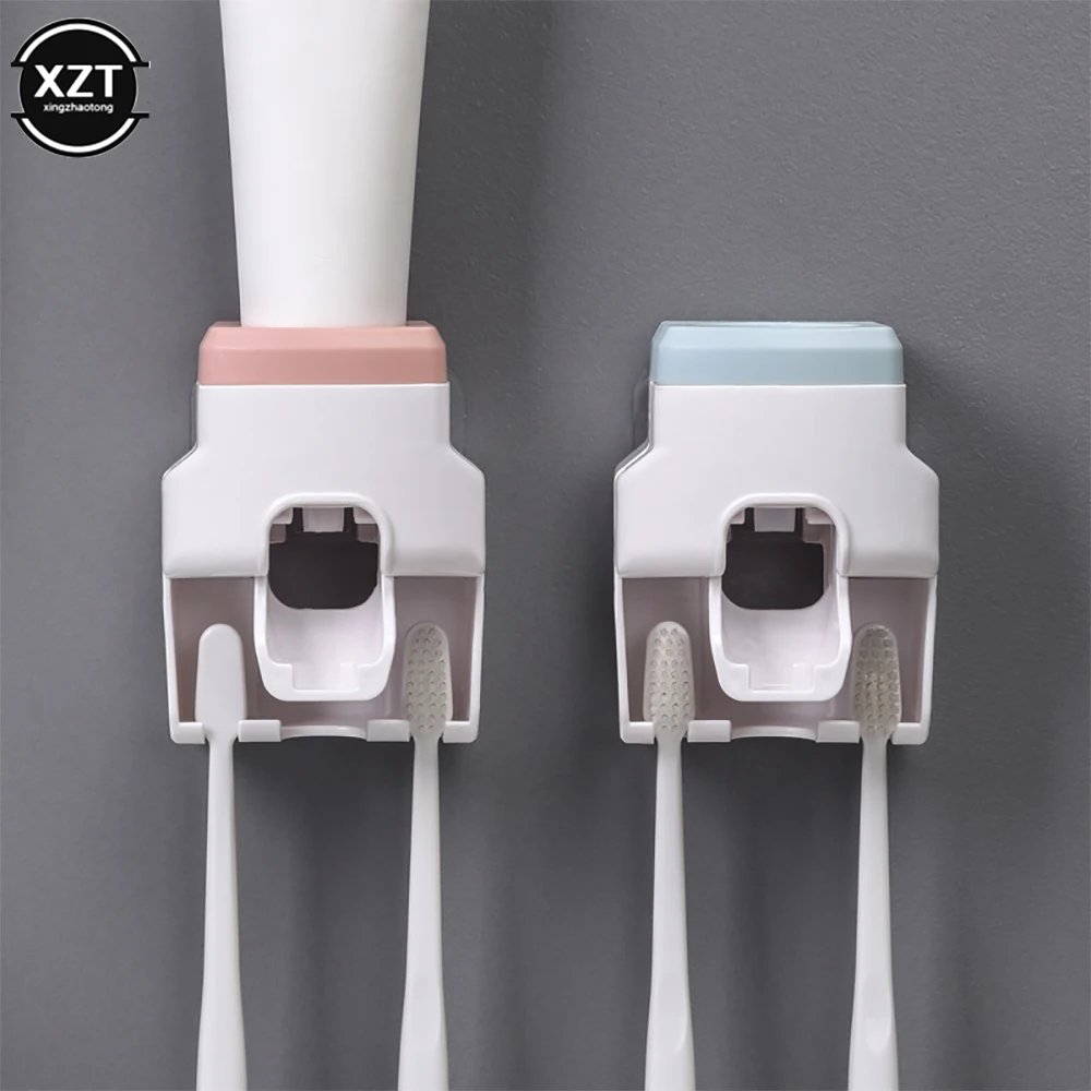 Fashion Wall Mount Automatic Toothpaste Dispenser Waterproof Lazy Toothpaste Squeezer Toothbrush Holder Bathroom Accessories