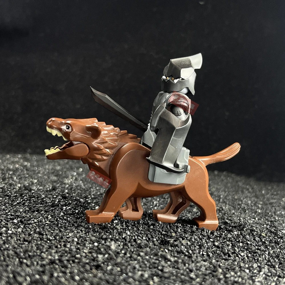 Medieval orc cavalry Knights Warrior Wolf Cavalry Building Blocks mini action figures Assemble Bricks Children toys Gifts