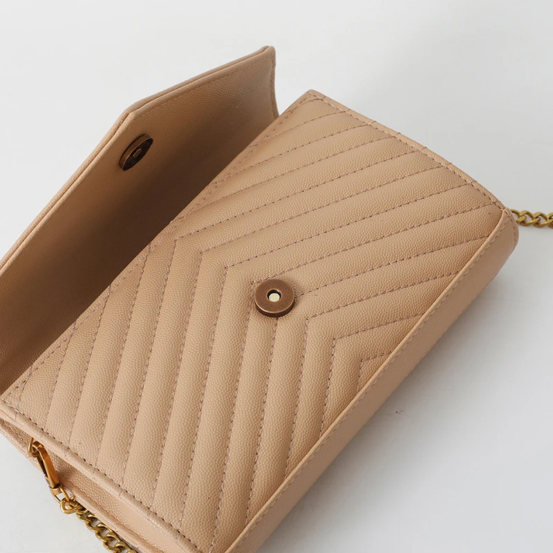 حقيبة كتف نسائية فاخرة بحزام سلسلة، حقيبة كروس نسائية أنيقة، حقيبة يد نسائية للسفر غير رسمية #6