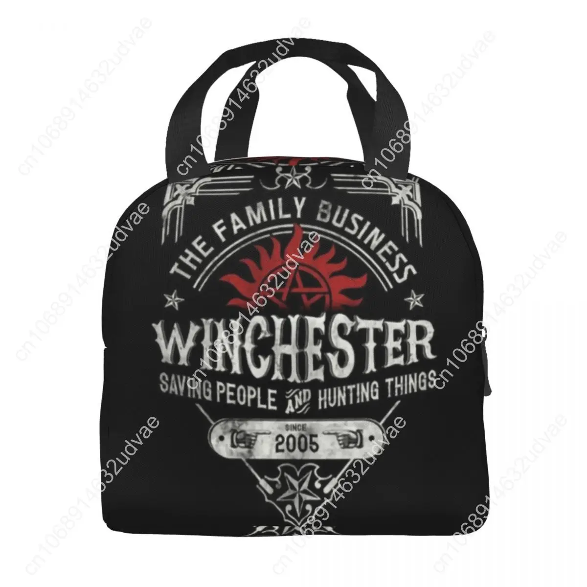Supernatural Insulated Lunch Tote Bag for Women The Family Business Winchester Things Cooler Thermal Bento Box Outdoor Camping