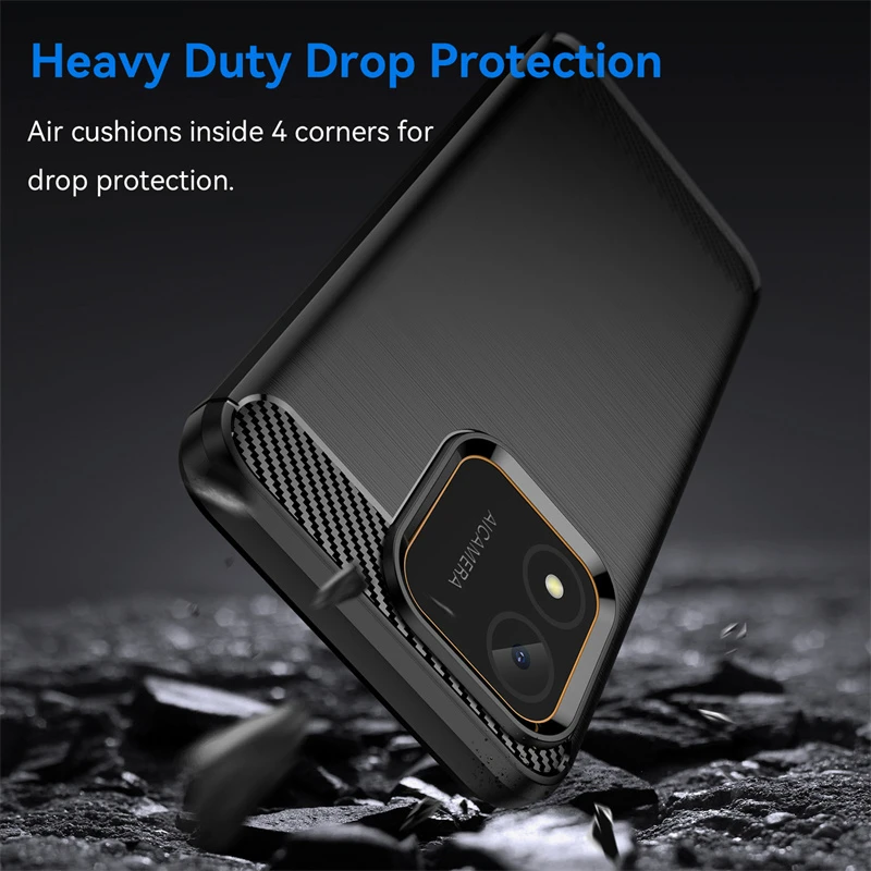 For Cover Honor X5 Case For Huawei Honor X5 X 5 Capas New Phone Back Shockproof Bumper Soft TPU Carbon Fiber For Fundas Honor X5