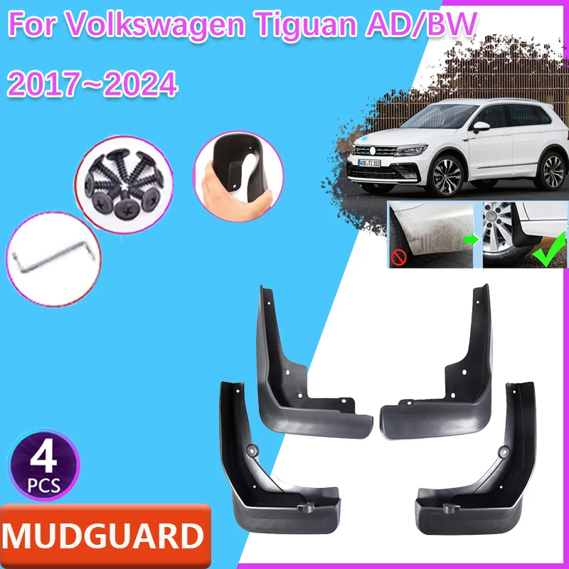 Car Fenders for Volkswagen VW Tiguan AD BW 2017 2018 2019 2021 2022 2023 2024 Mudguards Splash Guards Wheels Protecti Cover Auto