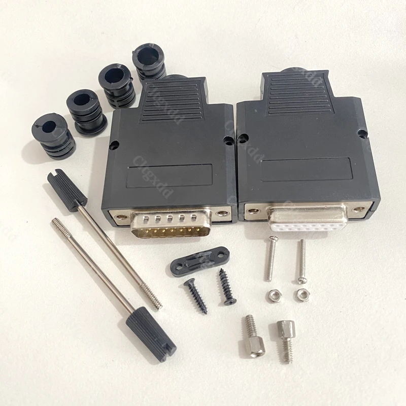 Industrieller lötfreier DB15-Stecker, Parallelanschluss, 2 Reihen, 15-poliger Breakout-Stecker, DB15 Stecker-Buchse, D-SUB-Anschlussadapter – Detail 2
