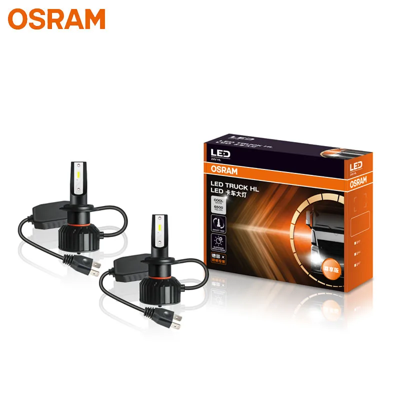 OSRAM TRUCK Pro LED HL H7 H4 H1 24V Truck Headlight 45W 6500K Super Bright White Light High Power Auto Original Lamps, Pair