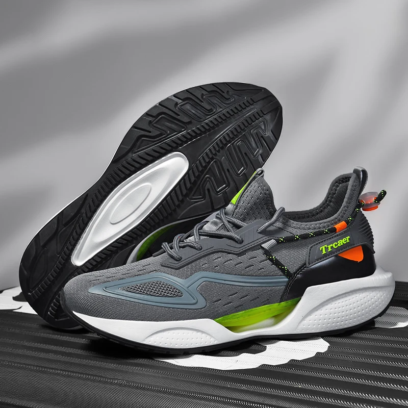 

Mesh Fly Woven Elastic Comfortable Breathable Fashion Design Vulcanized Shoes 2025 Mens New Sneakers Running Tennis Casual Shoes