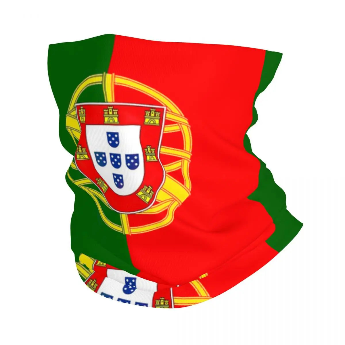 Flag Of Portugal Bandana Neck Gaiter Printed Portuguese Flag Mask Scarf Warm Cycling Scarf Riding for Men Women Adult Breathable