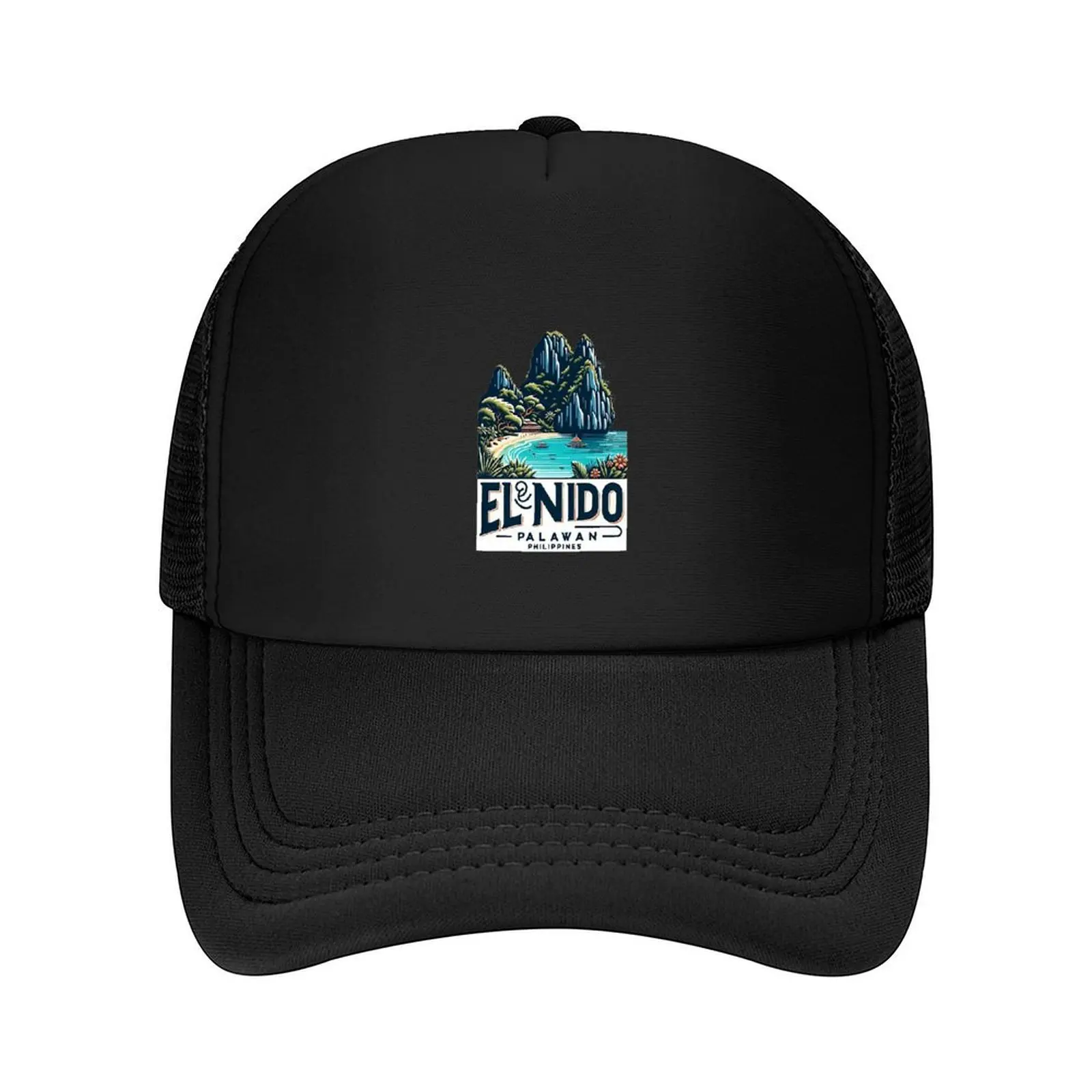 

El Nido Palawan Philippines Baseball Cap hats on offer Beach Bag Hip Hop custom Hat Women's Golf Wear Men's