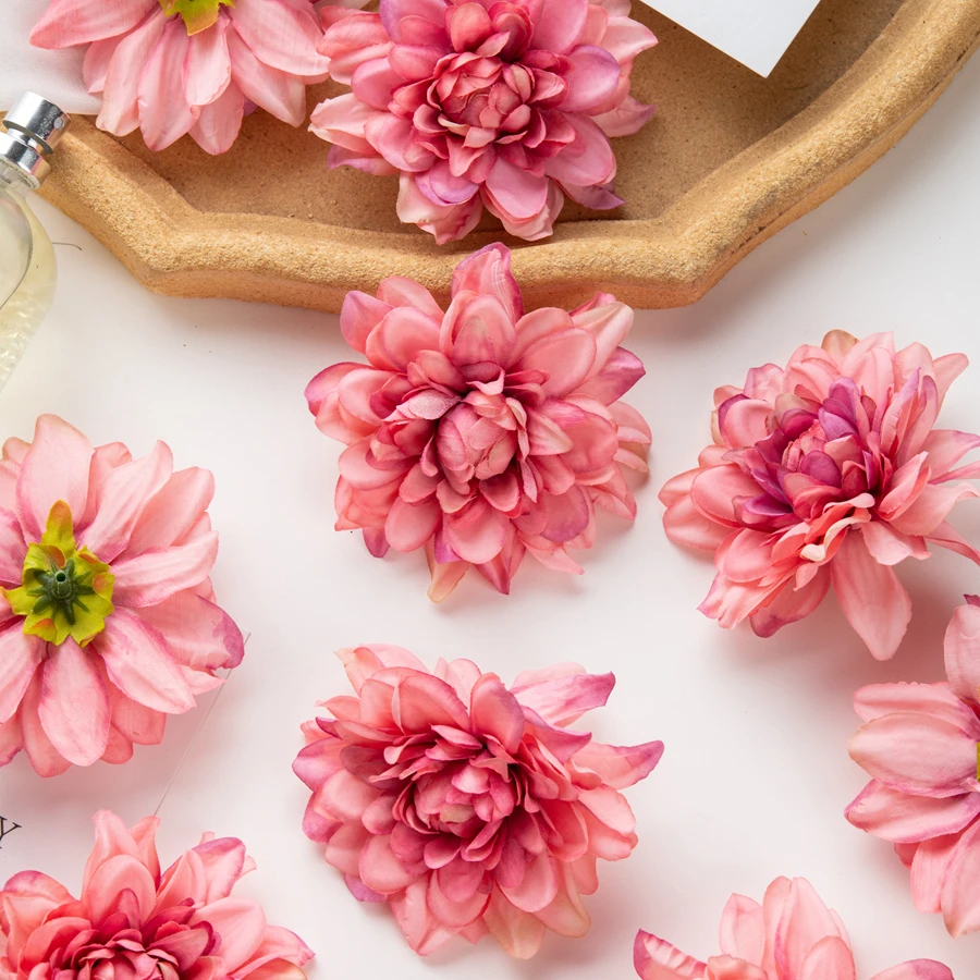 5/10 Stück künstliche Blumen Seide Chrysantheme DIY Geschenke Box Sammelalbum Hochzeit Bogen Hausgarten Dekor Weihnachtskränze Ausverkauf – Detail 5