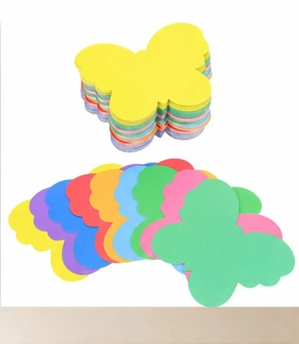 108Pcs Colorful Butterfly Cutouts for Classroom Bulletin Boards Sturdy Paper Decor Spring Summer Learning Environment Visual