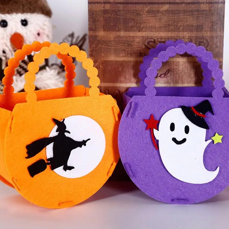 

2024 Halloween Candy Bags Cute Portable Pumpkin Bag Trick Or Treat Kids Candy Gift Backpack Shoulder Children's Sugar Bags