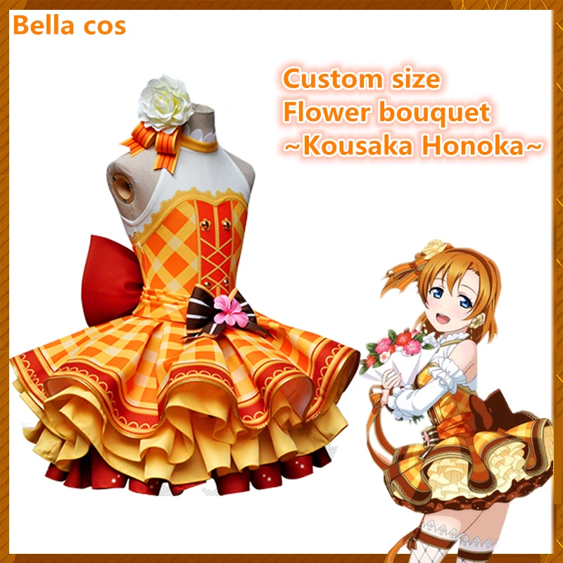 

Custom Size LoveLive Flower Bouquet Kousaka Honoka Cosplay Costume Female Dress Uniform Halloween Outfits Women Anime Clothes