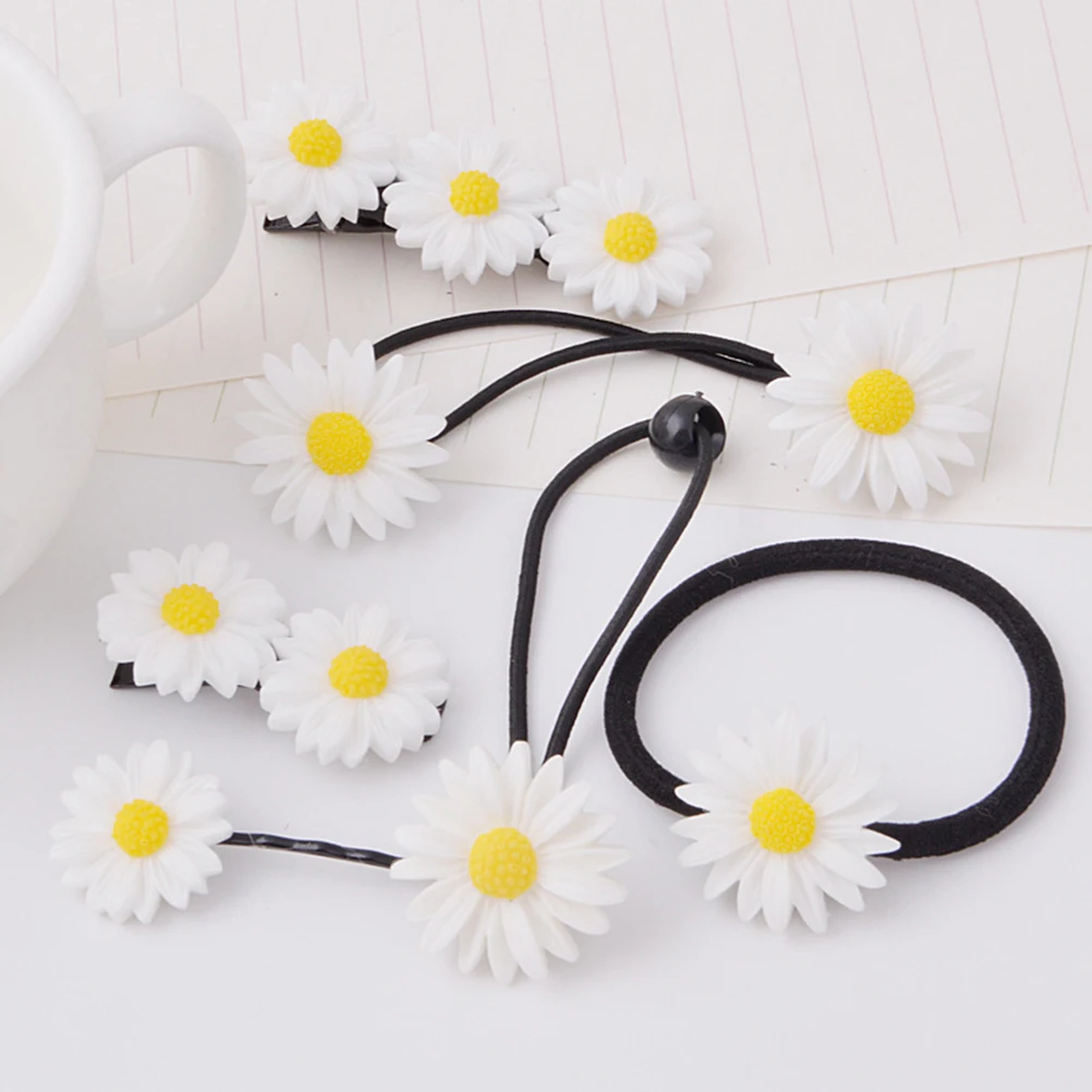 

6PCS Daisy Hairpin Flower Hairband Decoration Simulation Girl Ties Beautiful Ladies Wedding Daily Travel Festival
