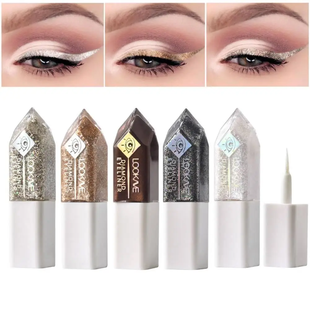 

Eye Shadow Pearlescent Glitter Liquid Eyeliner Shimmer Shiny Sequins Liquid Eye Liner Waterproof Eyeliner Stick Eyes Makeup