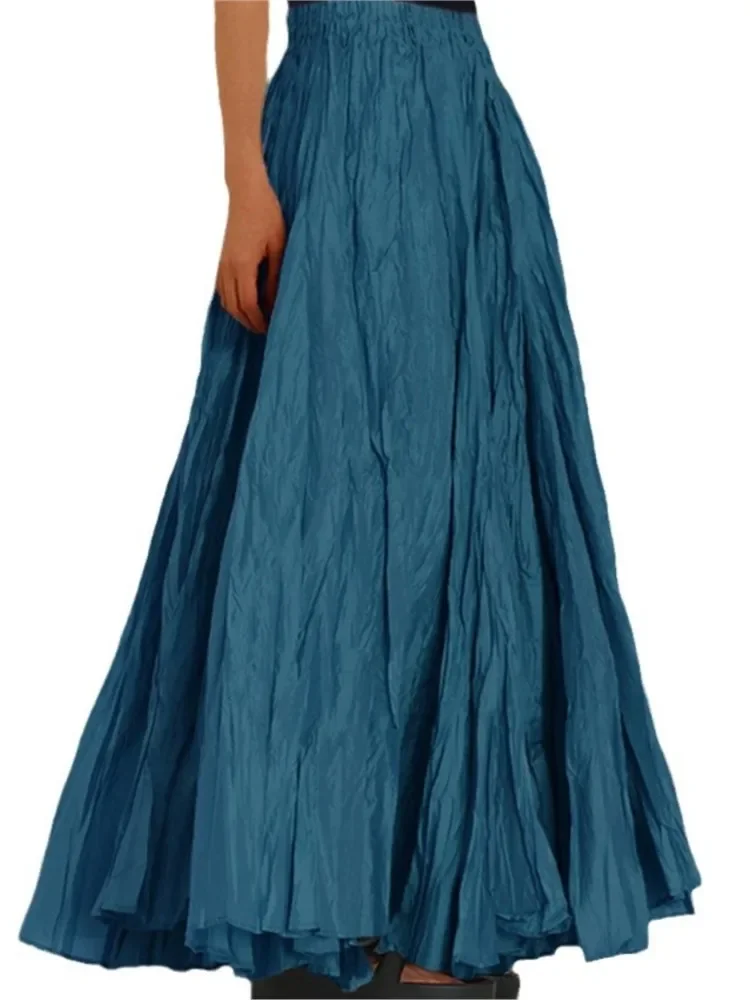 2024 Wiosna Lato Nowe Spódnice w jednolitym kolorze Moda damska Prosty styl Fałdy Luźna spódnica w kształcie litery A Modna odzież damska Streetwear