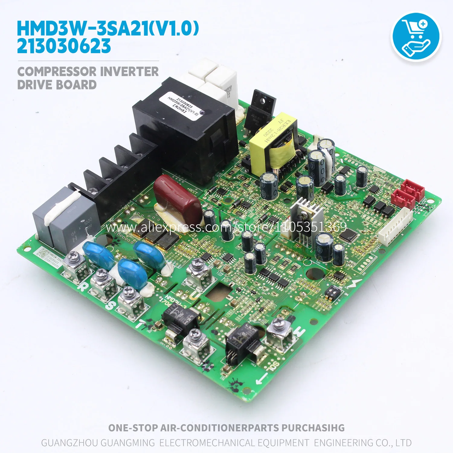 Tarjeta de control de compresor Inverter 213030623 HMD3W-3SA21(V1.0) para unidad exterior Carrier VRF 30RQV022H950 Bomba de calor de fuente de aire de 8HP