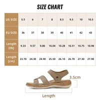 Women Open Toe Flat Sandals Arch Support Adjustable Comfort Summer Beach Casual Walking Shoes - Image 2