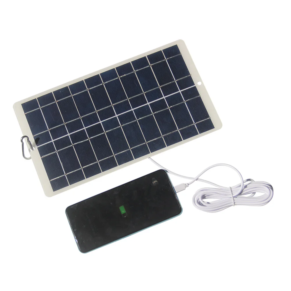 10W Flexible Solar Panel 5V with Type-C Port for Mobile Phone Doorbell Surveillance Camera Security Monitoring Fast Charging