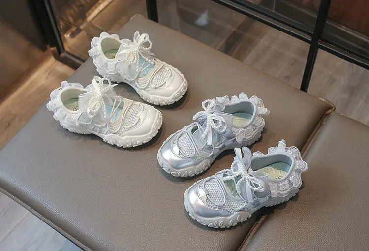 Süße Prinzessin Mary Jane Sneaker für Mädchen mit großer Schleife, verstellbarem Riemen, weicher Sohle, atmungsaktive Sommerschuhe – Detail 5