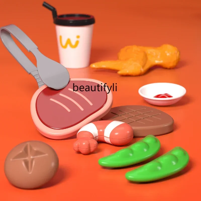 Jouets de barbecue pour enfants, Simulation de cuisine, gril pour bébé, 3 garçons et filles, 6 cadeaux d'anniversaire