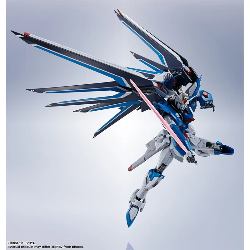 Bandai-Metal Robô Espíritos SIDE MS Rising Freedom Gundam Seed Anime Action Figure, brinquedo modelo original, coleção de presentes, 14cm