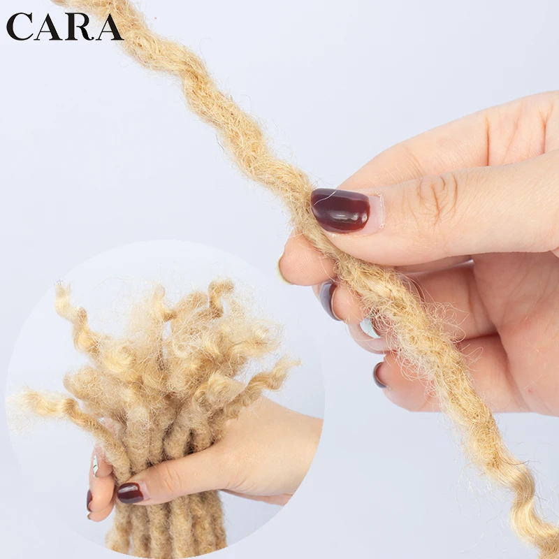 Dreadlocks Extensions Human Hair 0.6 cm Goddess Locks For Women Afro Kinky Curly Hair Crochet Braids Brazilian Braiding Hair