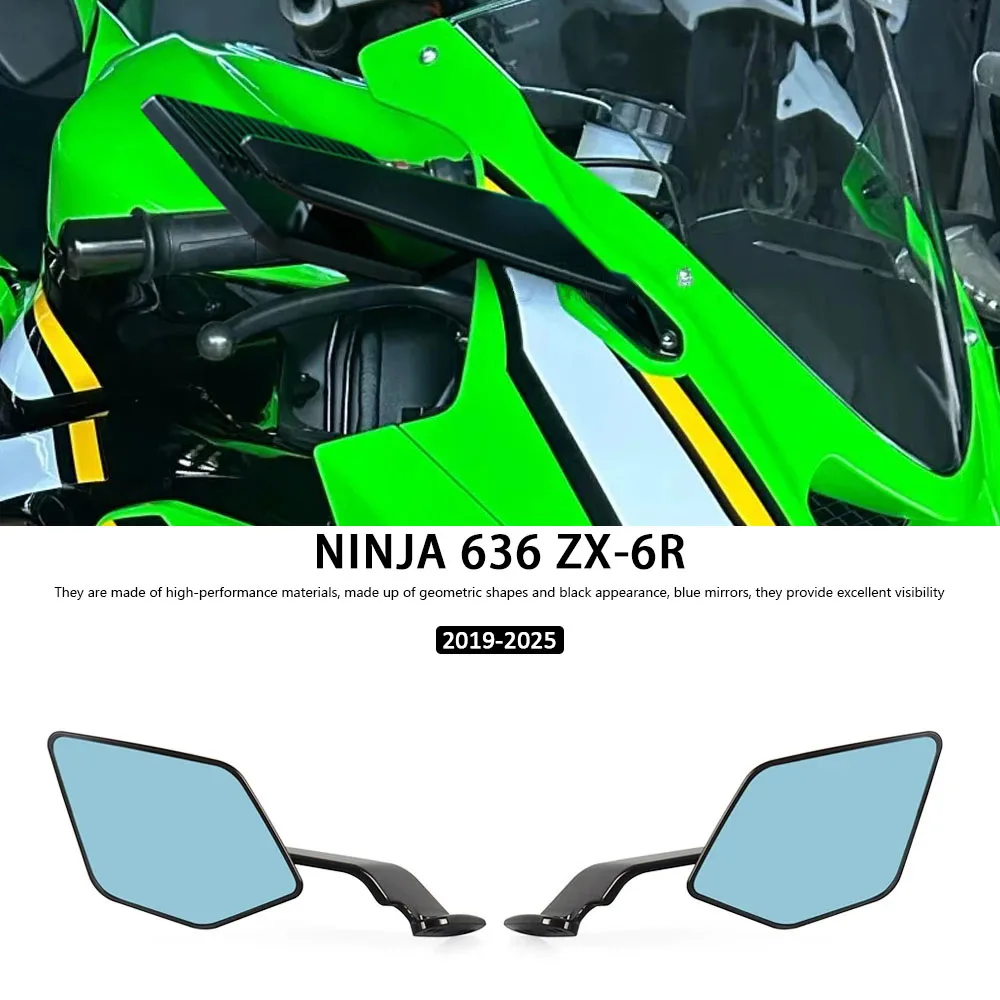 

Accessories Mirror Ninja 636 ZX6R New Motorcycle Rear View Side Mirror For Kawasaki Ninja636 ZX-6R Ninja 636 ZX-6R 2025-2019