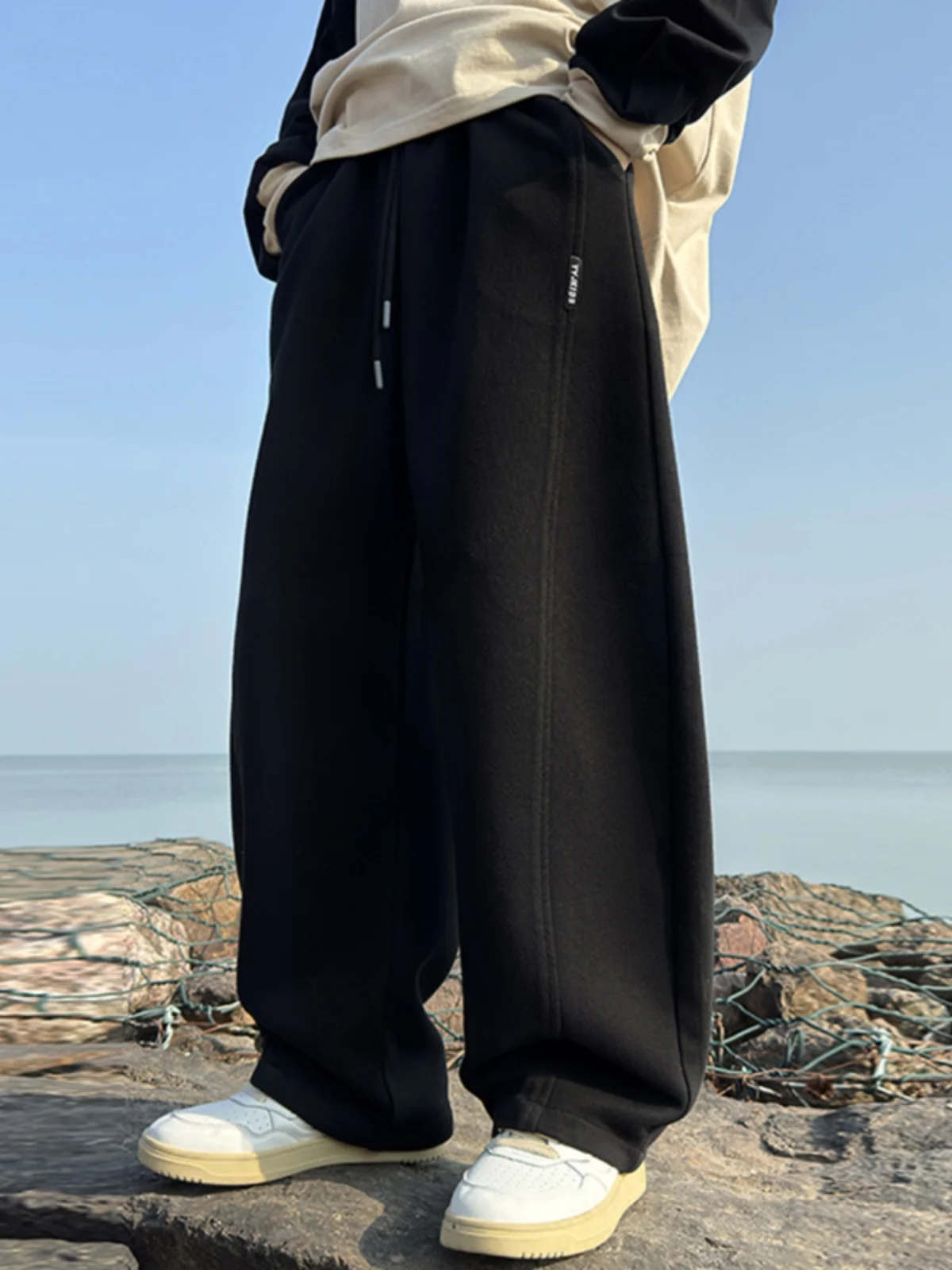 pantalon-de-sport-decontracte-noir-pour-garcons-style-printemps-automne-coupe-droite-en-melange-de-coton-taille-mi-haute-avec-ceinture-elastique-sans-molleton