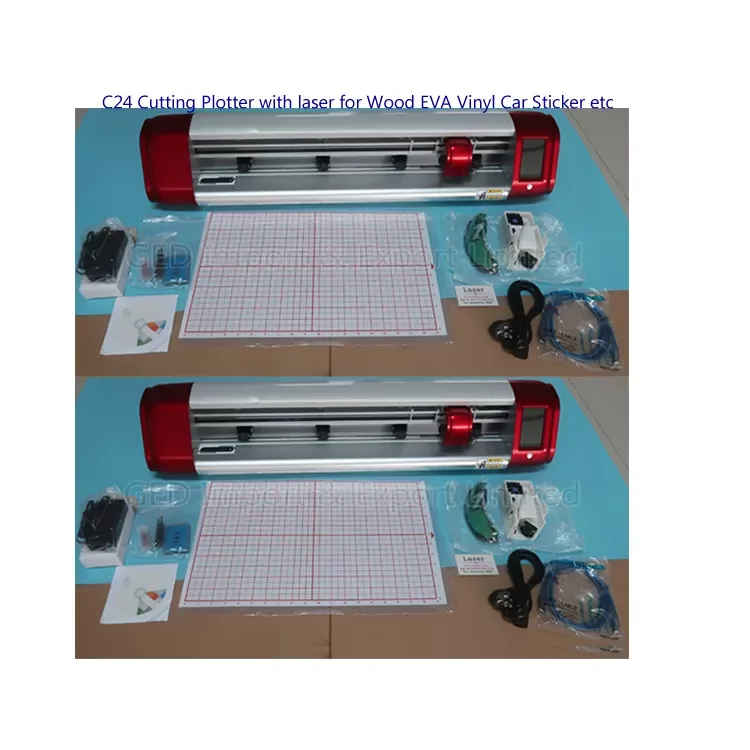 Guangzhou GED 72cm Skycut Vinyl Sticker Cutting Machine Plotter With Automatic Contour Function C24 Cutting Plotter