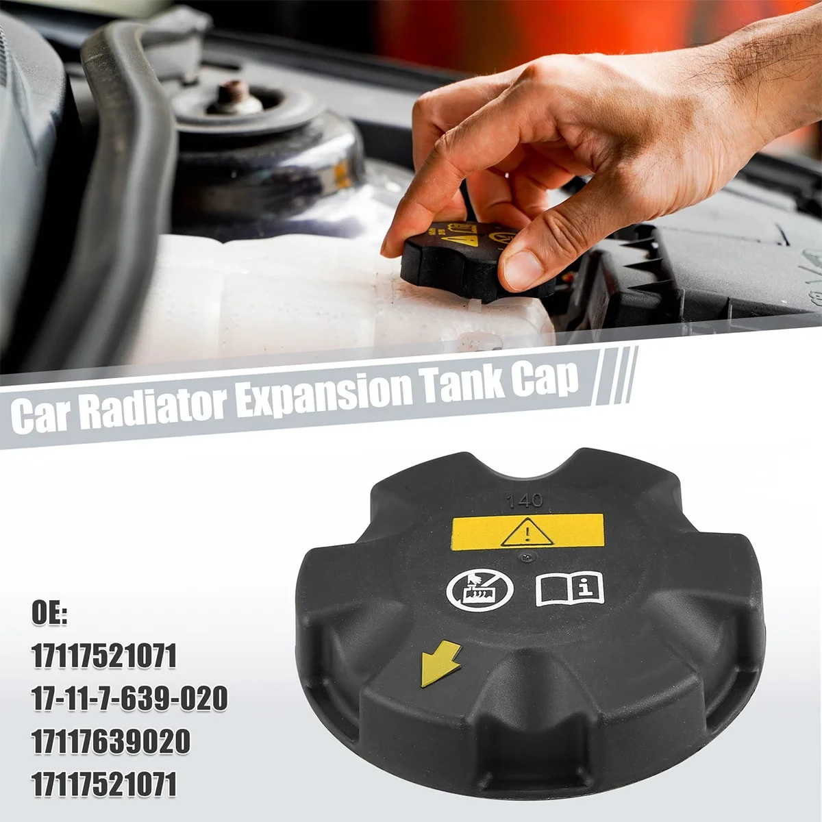 17117521071 17117639020 Coolant Recovery Expansion Tank Cap For BMW E70 E82 E88 E89 E90 E91 E92 Direct Replacement Accessories