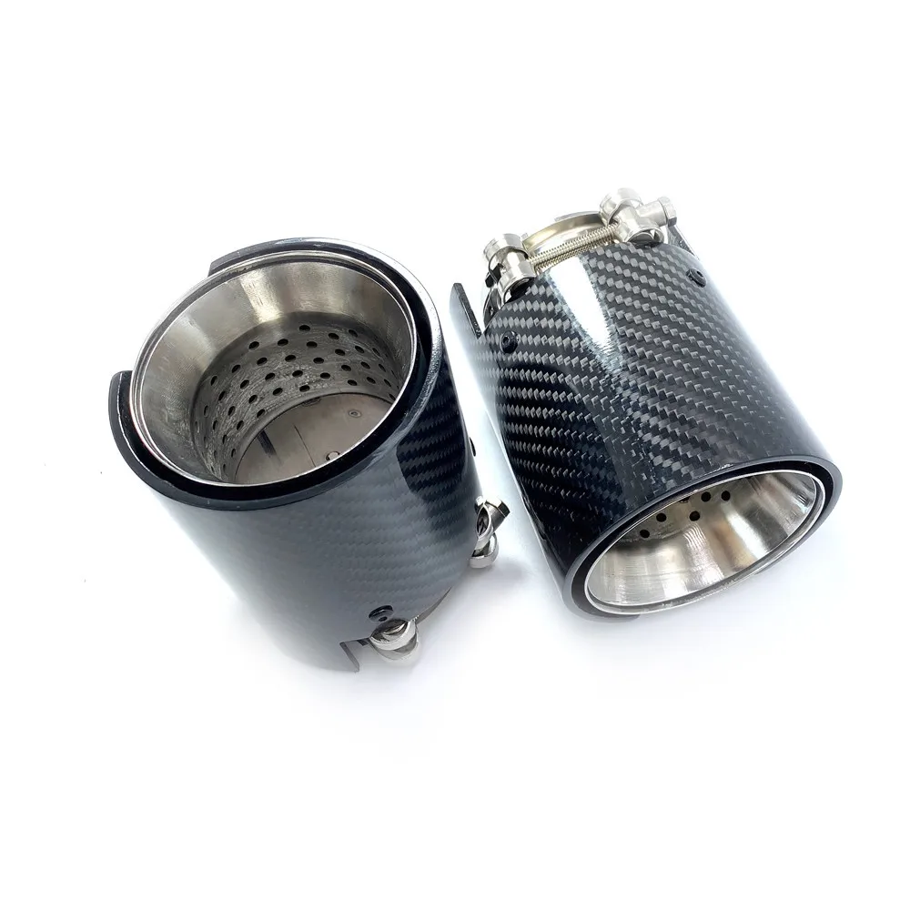 1 Piece Carbon Fiber Exhaust Pipe For M2 M3 M4 M5 F87 F80 F82 F83 F90 M135i M140i M335i M340i M235i M240i Nozzles M Muffler Tip