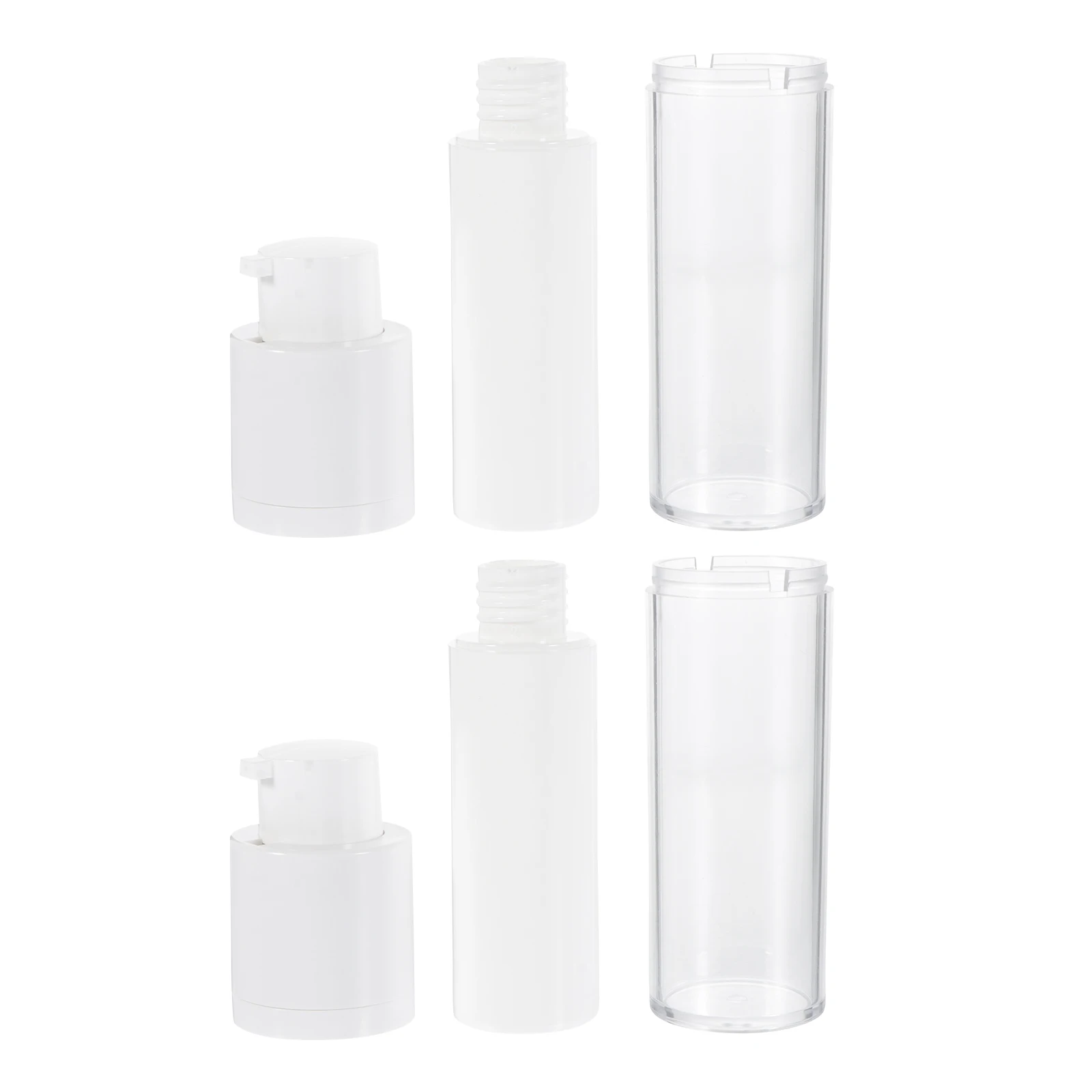 

2pcs Vacuum Sub Bottles Reusable Storage Leakproof Travel Multi-Function Shampoo Sample Durable Lightweight Plastic