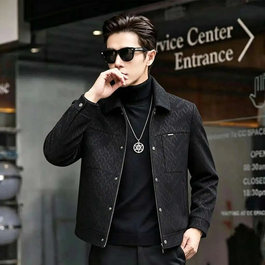 2026 Winter New Style Fashion Casual Men's Warmth-Resistant Down and Wool Coat Capable of Withstanding Temperatures as Low as -4