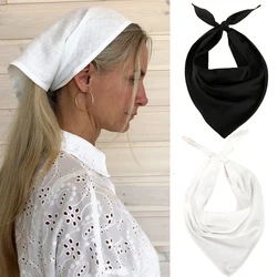 Haimeikang Solid Color Turban Hairbands Headband Women Elegant Black White Headwarps Fashion Girls Bandana Hair Accessories