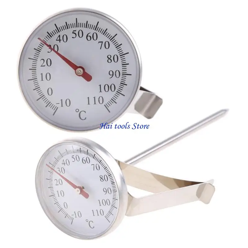 X37E Mechanical Thermometers No Battery Need Waterproof Fit for Measuring Milk Wine Baking Soup Baby Bathwater