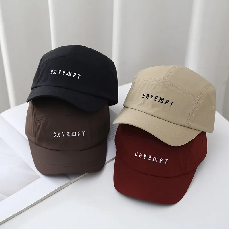 Retro short-brimmed hat quick-drying five-piece hat peaked cap men's and women's thin baseball hat